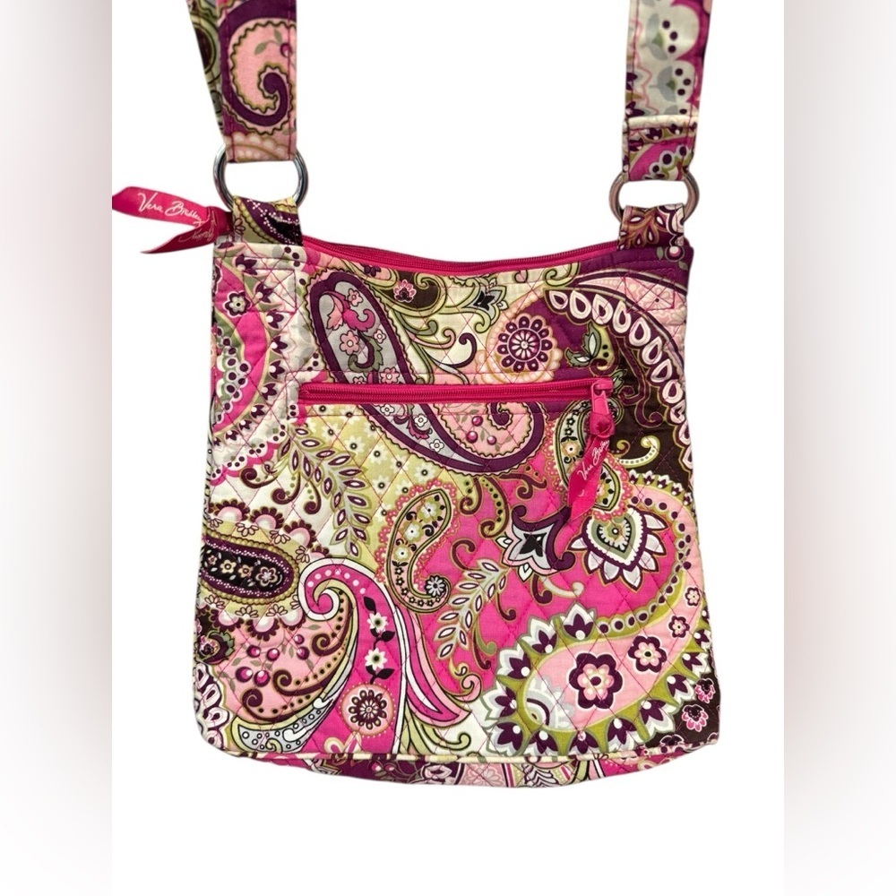 Vera Bradley Floral Pink and Purple Crossbody Bag - Picture 2 of 3